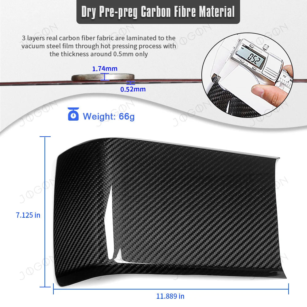 JOGON Honda Civic Type R FL5 2023-2026 Rear Center Armrest Cover Real Pre-preg Carbon FIber