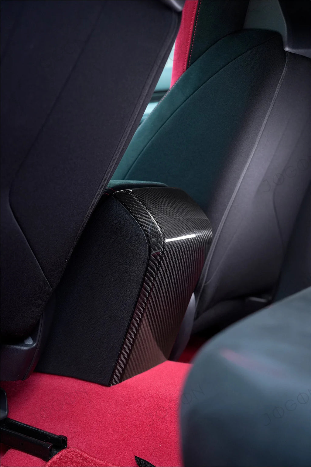 JOGON Honda Civic Type R FL5 2023-2026 Rear Center Armrest Cover Real Pre-preg Carbon FIber