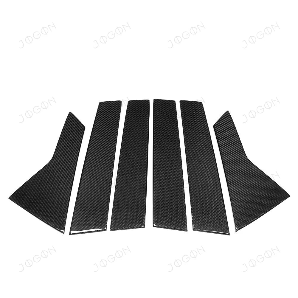 JOGON Honda Civic Type R FL5 2023-2026 B Pillar Panel 6PCS Car Window Door Panel Cover Dry Pre-preg Carbon Fiber