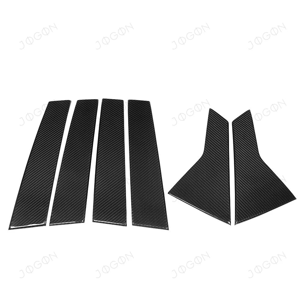 JOGON Honda Civic Type R FL5 2023-2026 B Pillar Panel 6PCS Car Window Door Panel Cover Dry Pre-preg Carbon Fiber