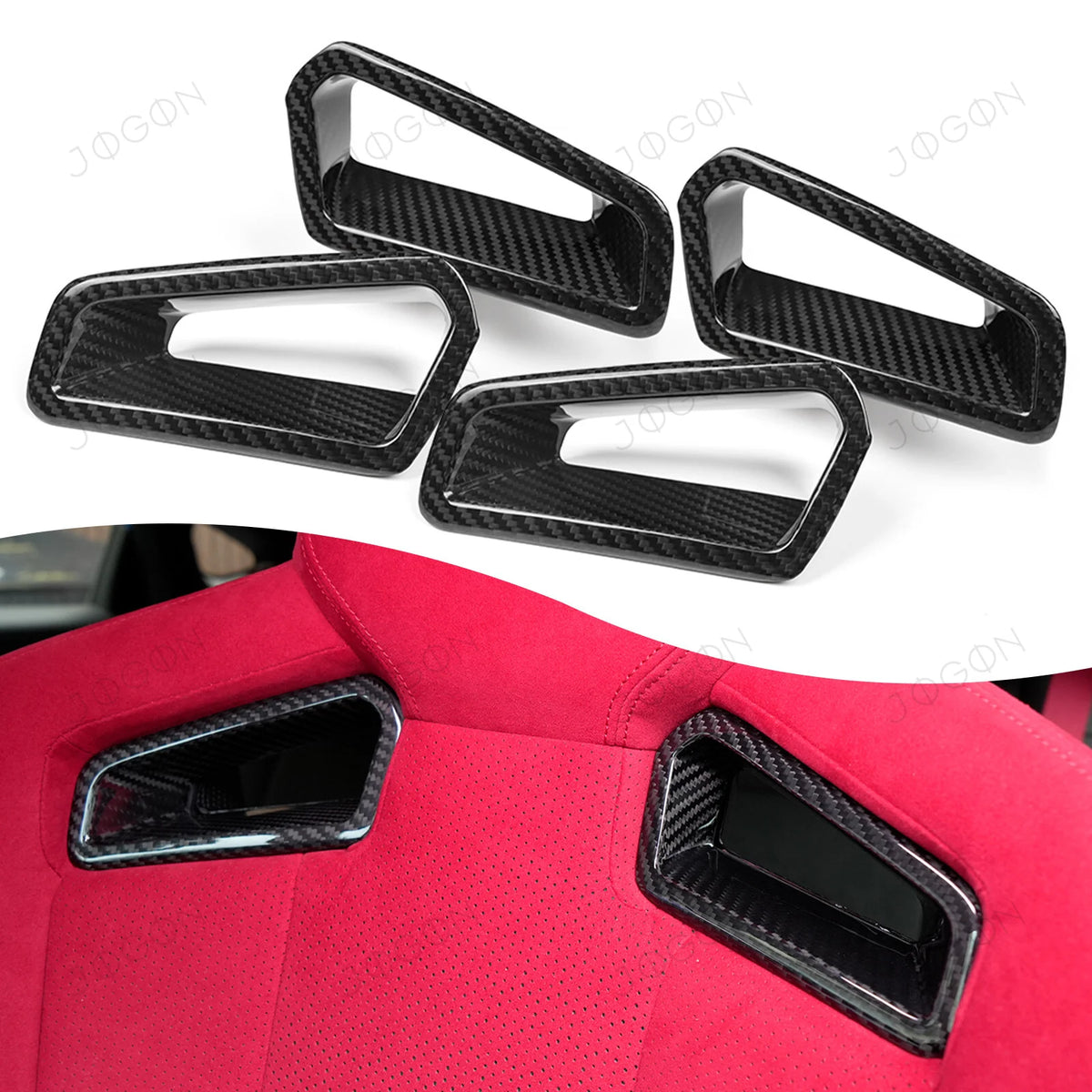 JOGON Honda Civic Type R FL5 2023-2026 Front Seat Headrest Insert Trims Real Pre-preg Carbon Fiber