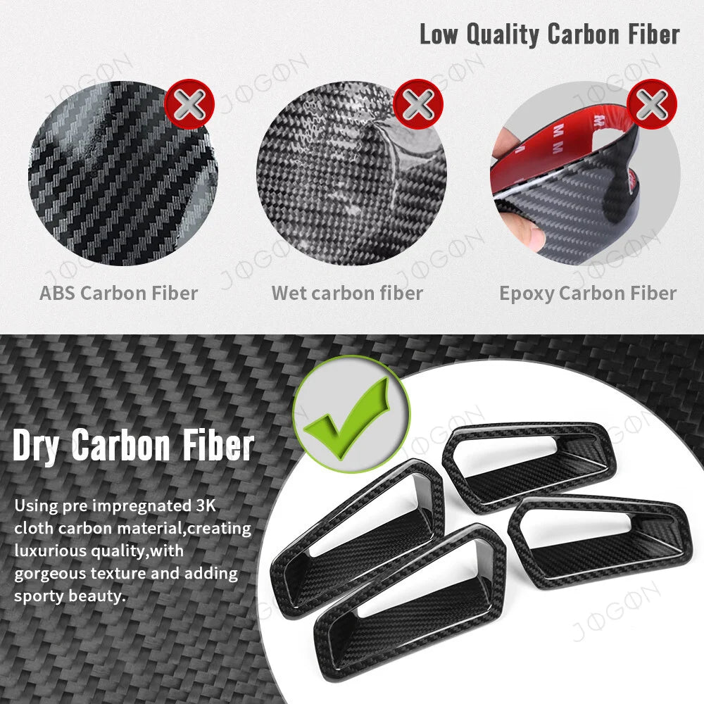 JOGON Honda Civic Type R FL5 2023-2026 Front Seat Headrest Insert Trims Real Pre-preg Carbon Fiber