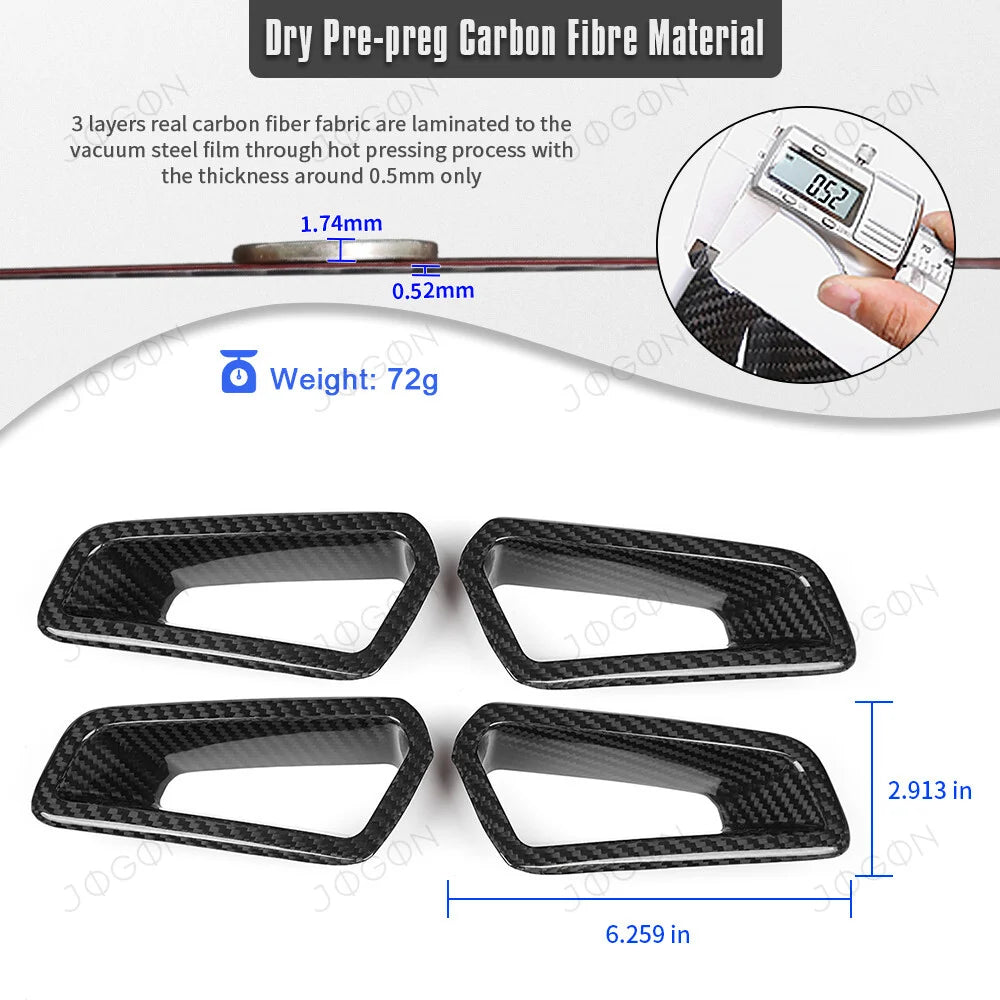 JOGON Honda Civic Type R FL5 2023-2026 Front Seat Headrest Insert Trims Real Pre-preg Carbon Fiber