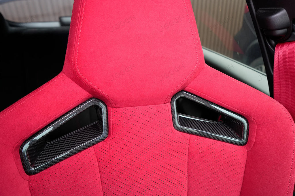 JOGON Honda Civic Type R FL5 2023-2026 Front Seat Headrest Insert Trims Real Pre-preg Carbon Fiber