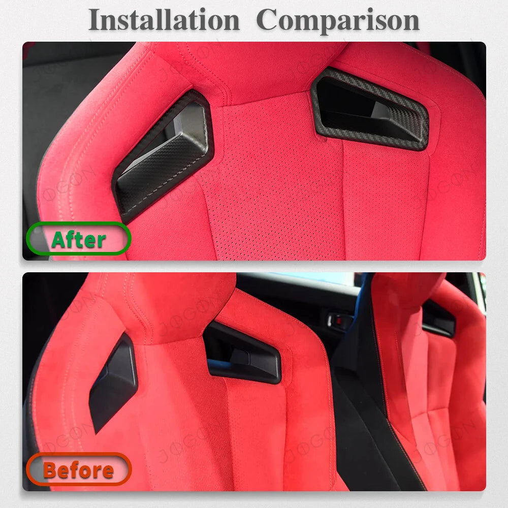 JOGON Honda Civic Type R FL5 2023-2026 Front Seat Headrest Insert Trims Real Pre-preg Carbon Fiber