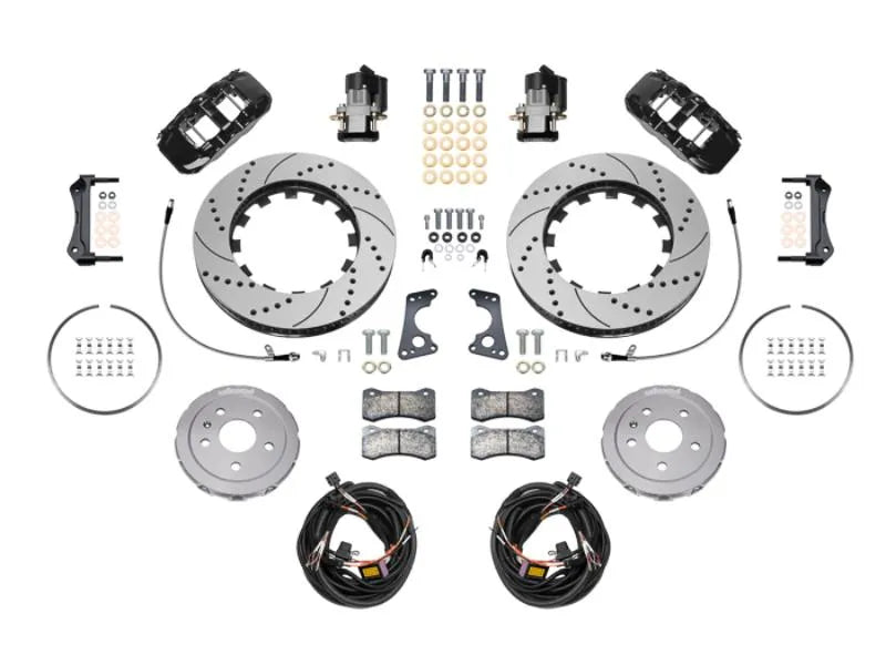 Wilwood 15.00inch Drilled AERO4 / EPB Dynamic Rear Kit w/ Lines Corvette C8 2020-2024