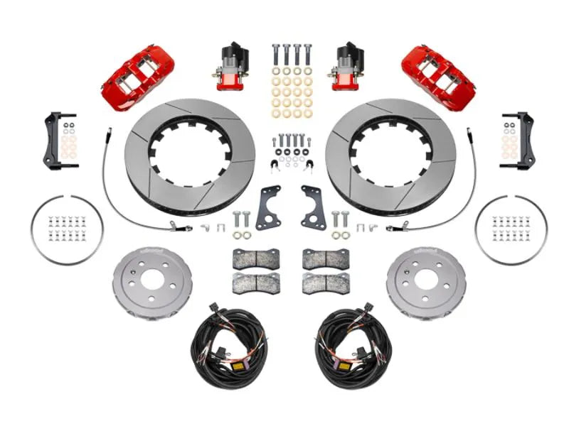Wilwood 15.00inch Red AERO4 / EPB Dynamic Rear Kit w/ Lines Corvette C8 2020-2024