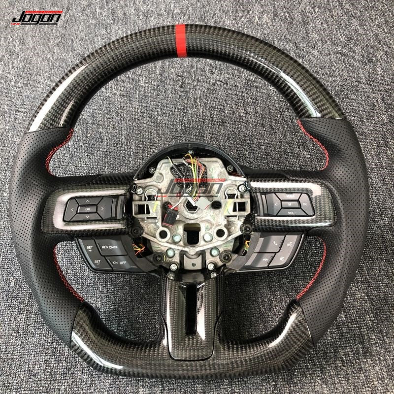 Steering Wheel Trim Carbon Fiber for Ford Mustang S550