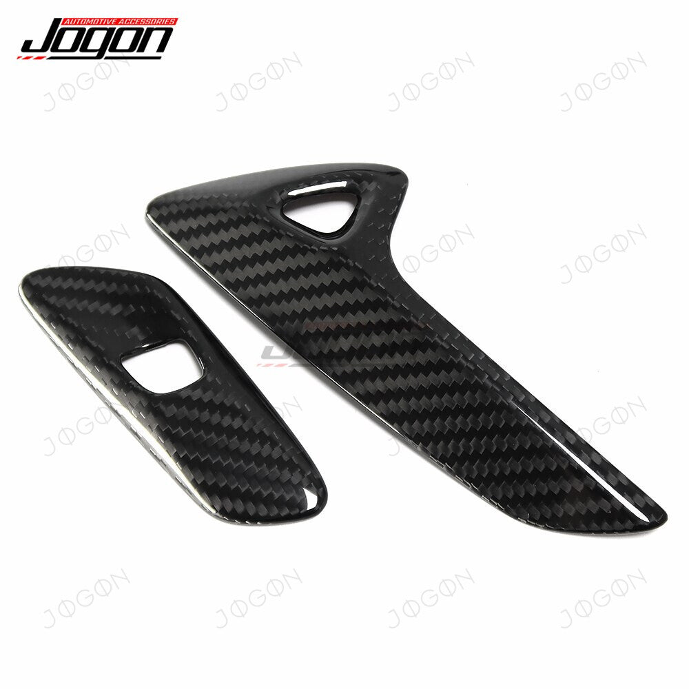 Inner Door Handle Button Frame Cover Dry Carbon Fiber for Corvette C7 D1WT001