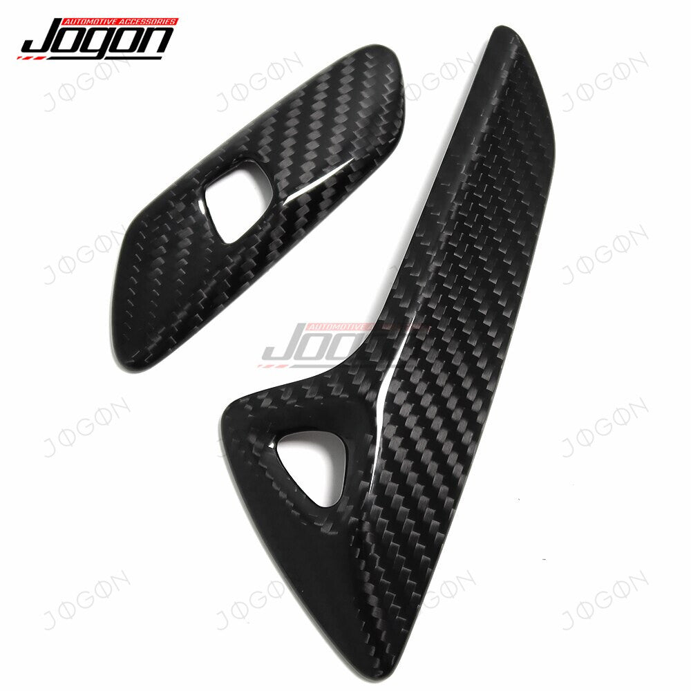 Inner Door Handle Button Frame Cover Dry Carbon Fiber for Corvette C7 D1WT001