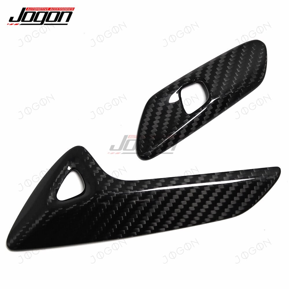 Inner Door Handle Button Frame Cover Dry Carbon Fiber for Corvette C7 D1WT001