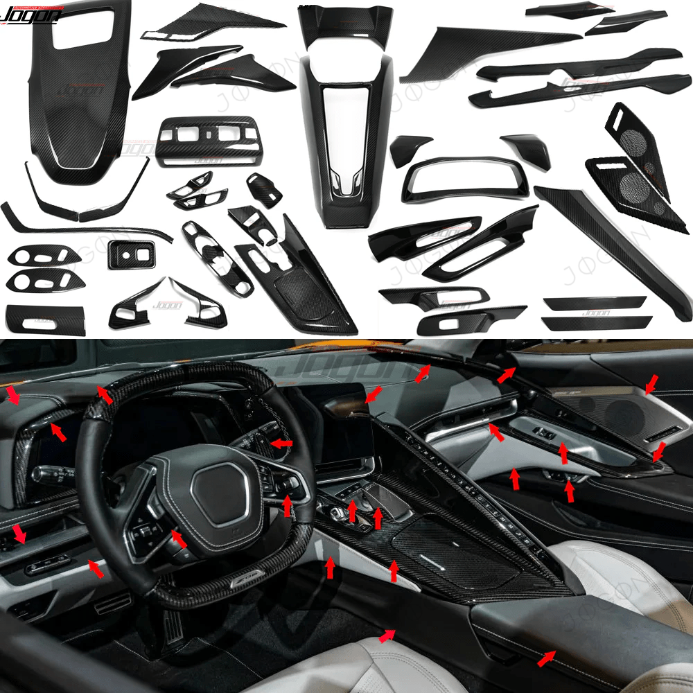 Interior Kit Cover Dry Carbon Fiber for Corvette C8 D1WT043A