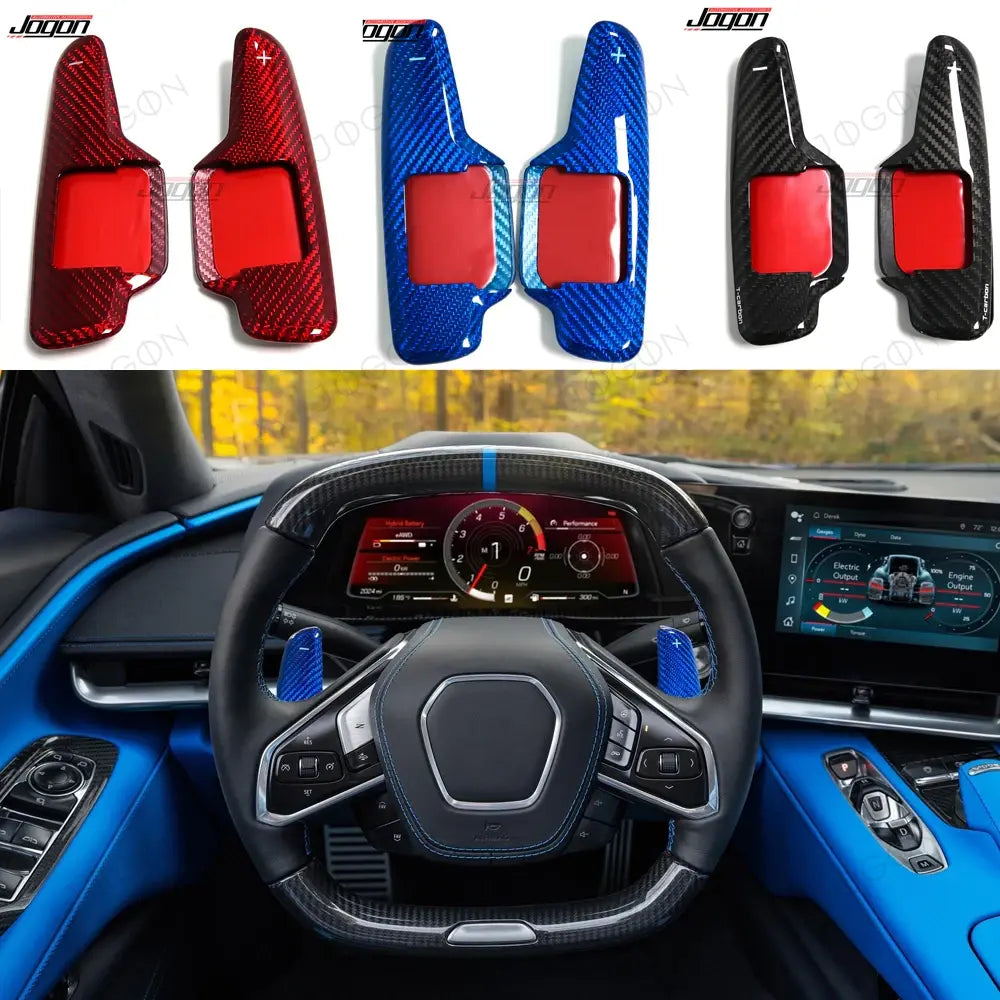 Paddle Shifter Stick on Trim Dry Carbon Fiber for Corvette C8 D1WT063