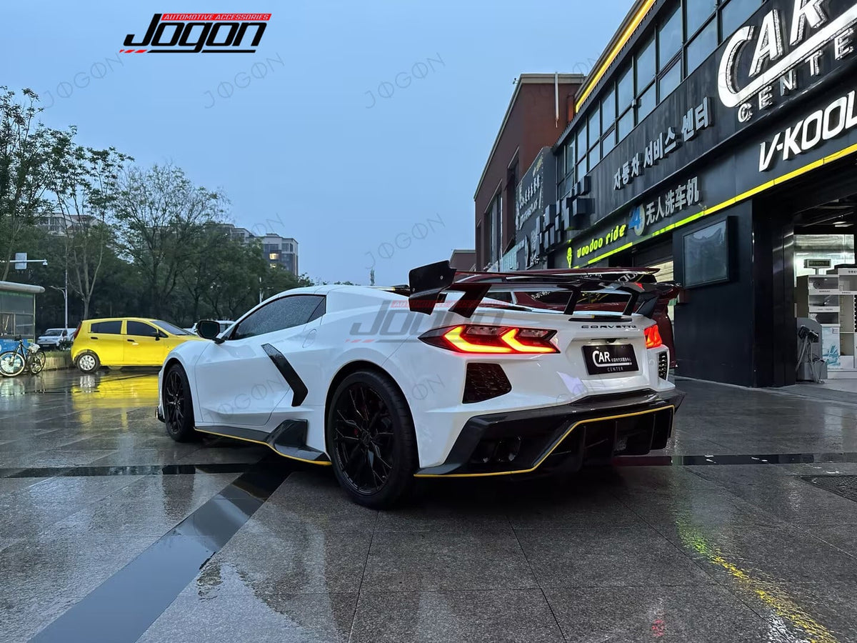 High Wing Rear Spoiler Dry Carbon Fiber for Corvette C8 D1WT079A