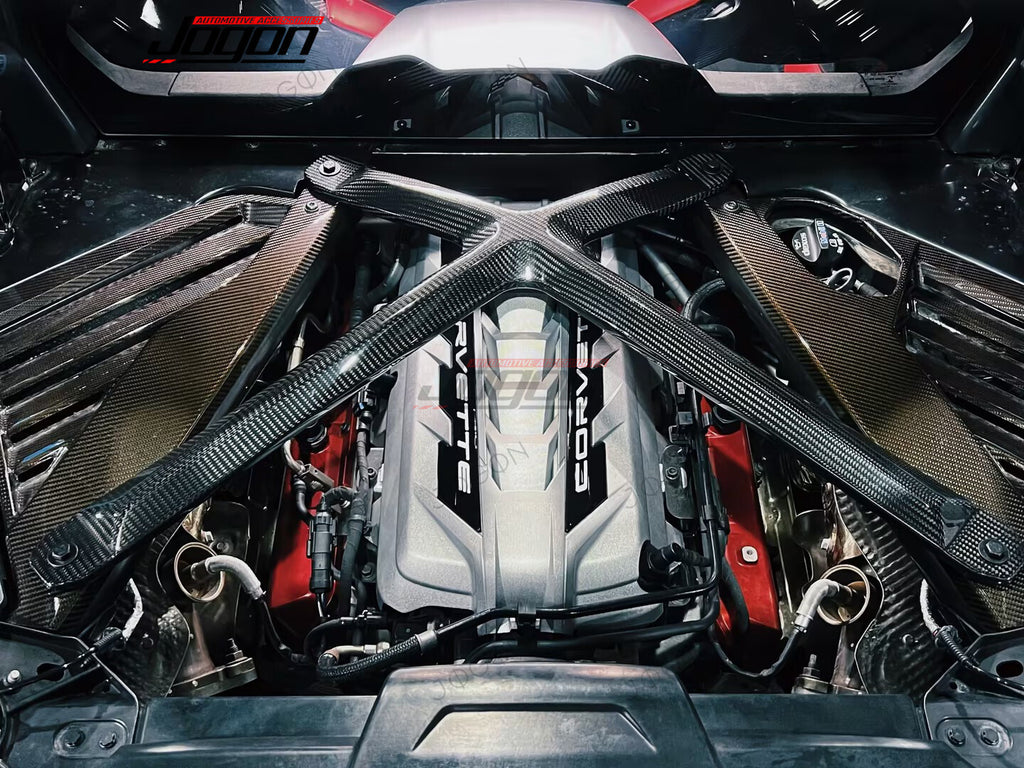 Engine X-Brace Tower Brace Dry Carbon Fiber for Corvette C8 D1WT081