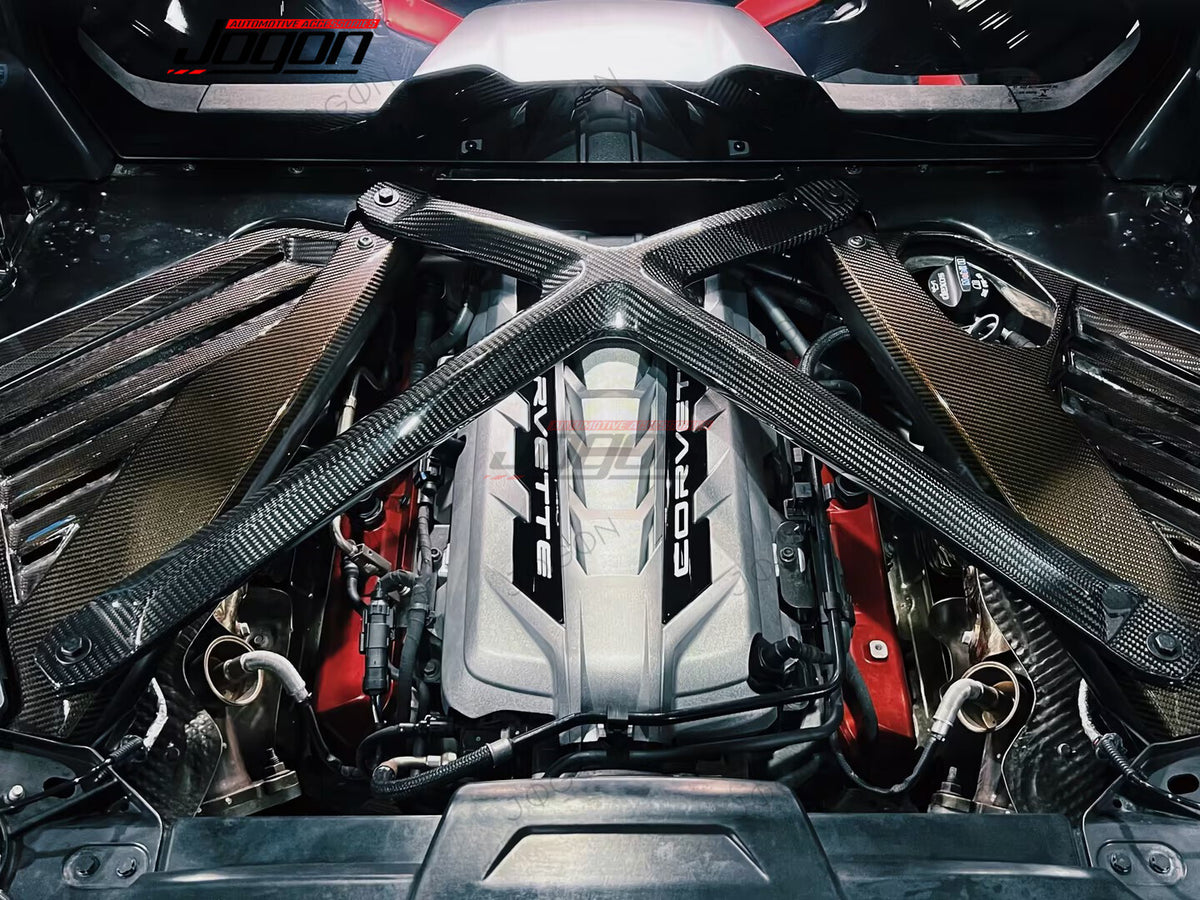 Engine X-Brace Tower Brace Dry Carbon Fiber for Corvette C8 D1WT081