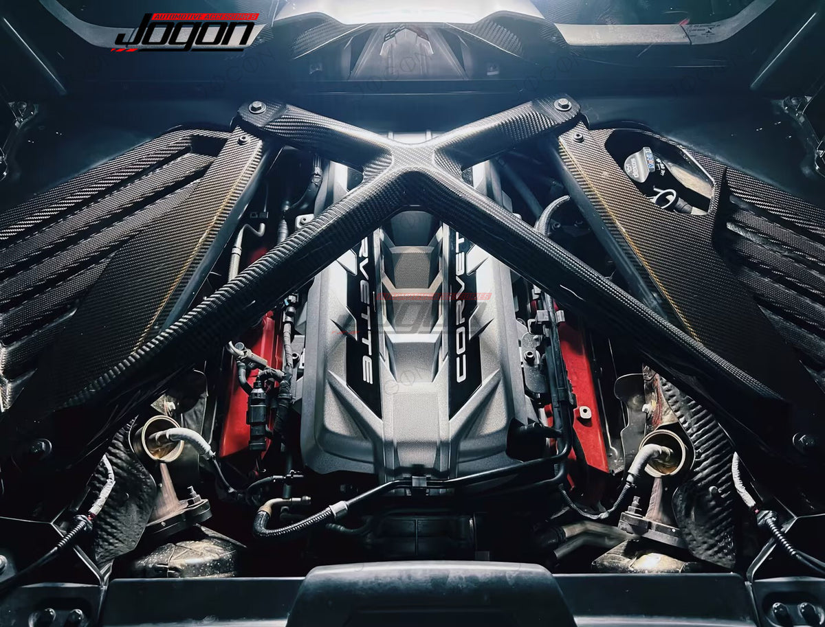 Engine X-Brace Tower Brace Dry Carbon Fiber for Corvette C8 D1WT081