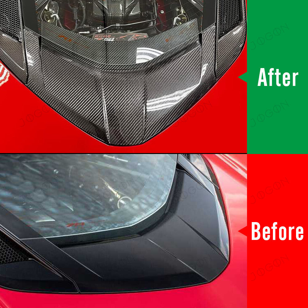 Rear Window Bottom Panel Cover Dry Carbon Fiber for Corvette C8 D1WT086A