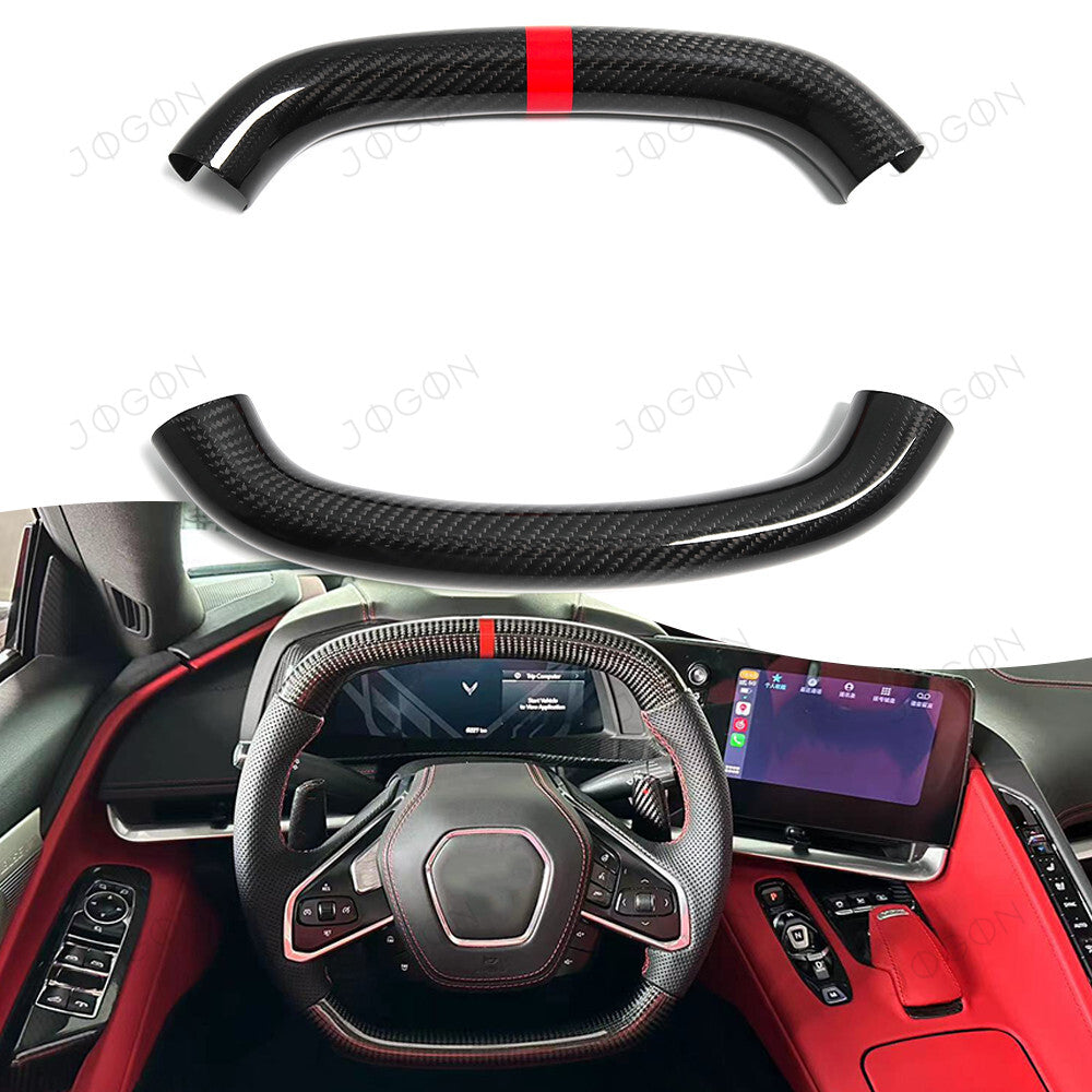 Steering Wheel Top Lower Cover Dry Carbon Fiber for Corvette C8 D1WT077