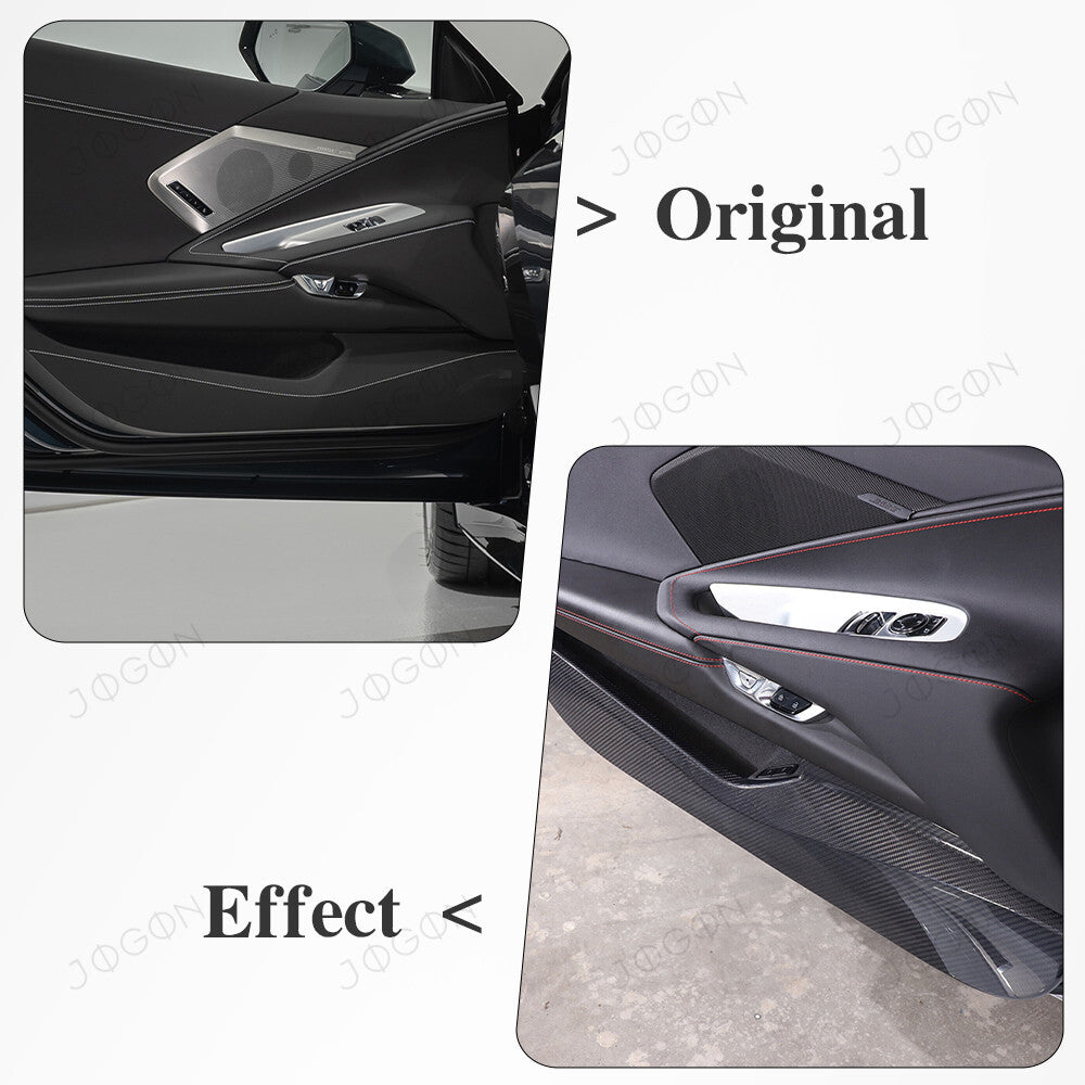 Door Anti-Kick Panel Cover Dry Carbon Fiber for Corvette C8 D1WT087