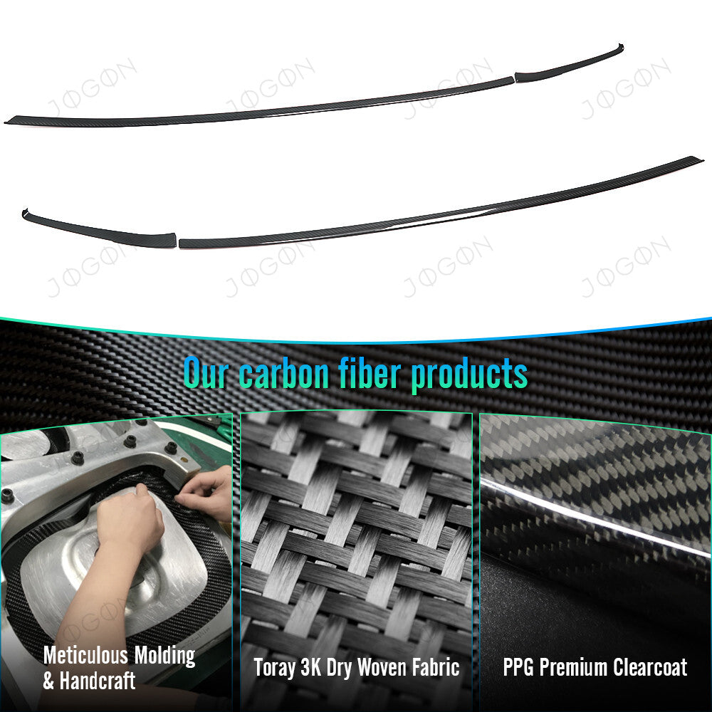 Side Window Sill Molding Strip Trim Dry Carbon Fiber for Corvette C8 D1WT069A