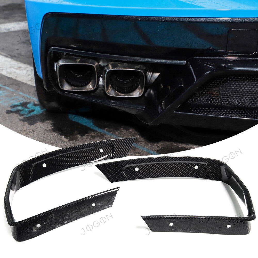 Rear Bumper Side Vent Cover Dry Carbon Fiber for Corvette C8 D1WT075