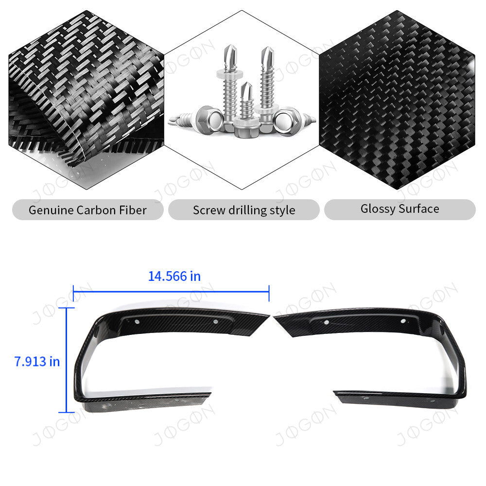 Rear Bumper Side Vent Cover Dry Carbon Fiber for Corvette C8 D1WT075
