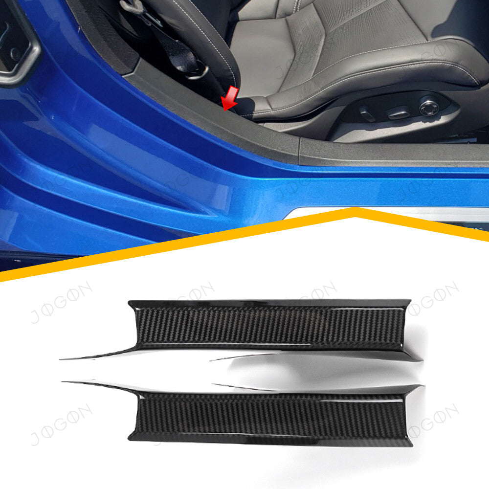 Inner Rear Upper Door Sill Panel Cover Dry Carbon Fiber for Corvette C8 D1WT0105
