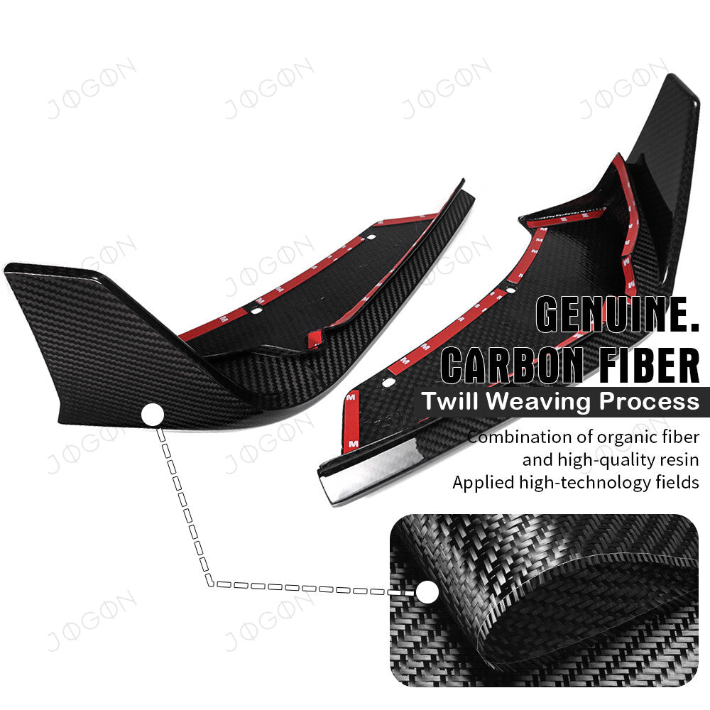 Rear Spats Bumper Skirts Dry Carbon Fiber for Corvette C8 D1WT0106