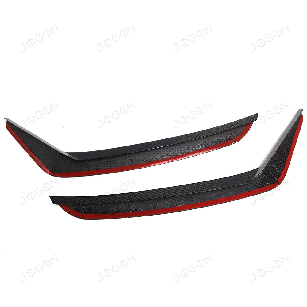 Front Bumper Canards Splitter Trims Dry Carbon Fiber for Ford Mustang S650 D2FT038