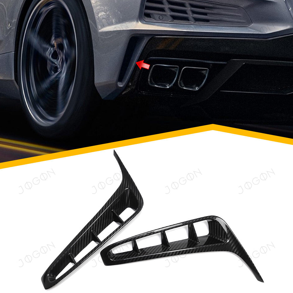 Rear Diffuser Side Vent Frame Dry Carbon Fiber for Corvette C8 Z06 D1WT0107