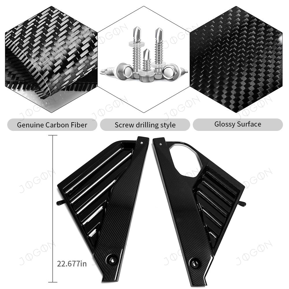 Engine Bay Filler Side Cover Dry Carbon Fiber for Corvette C8 Coupe D1WT091