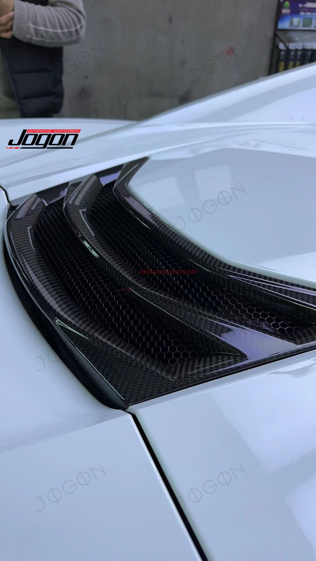Rear Hood Hatch Vent Scoop Cover Dry Carbon Fiber for Corvette C8 D1WT054