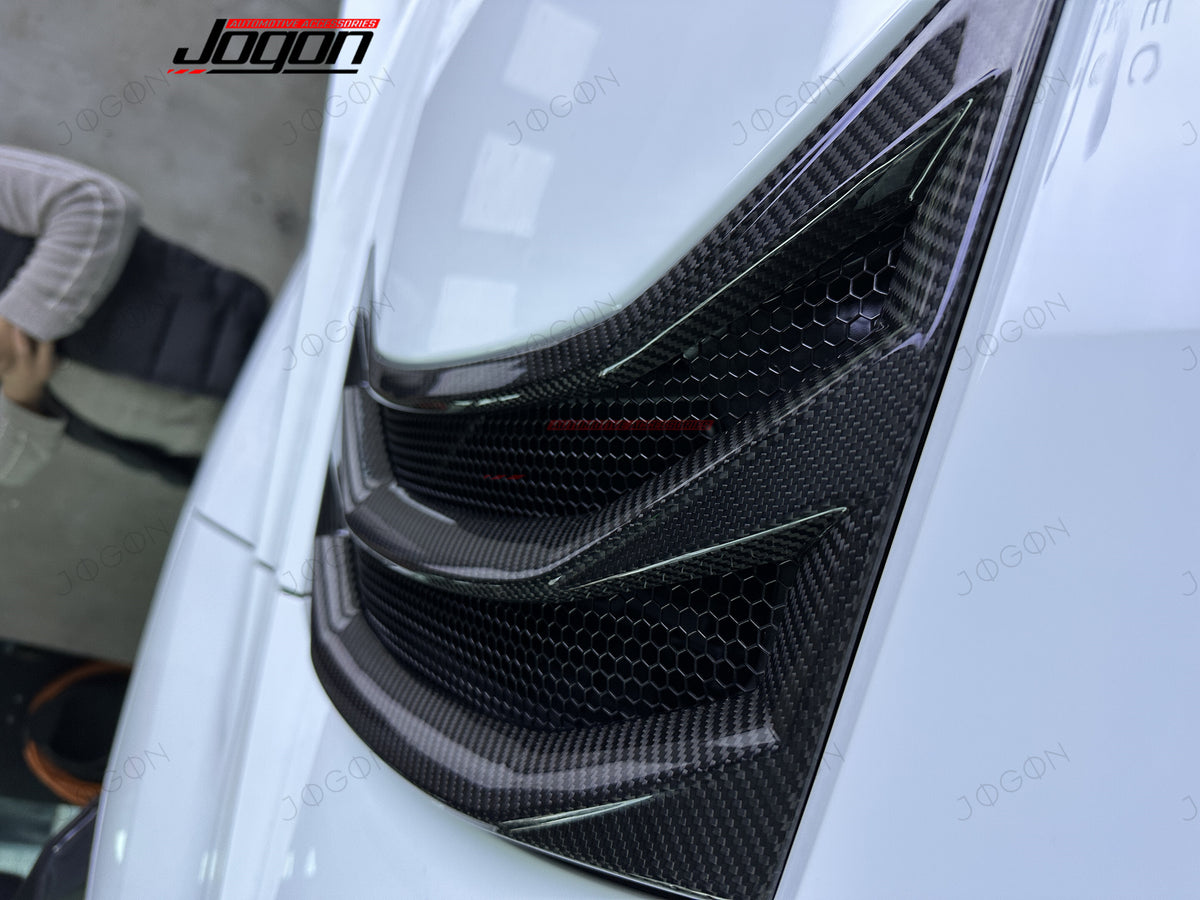Rear Hood Hatch Vent Scoop Cover Dry Carbon Fiber for Corvette C8 D1WT054