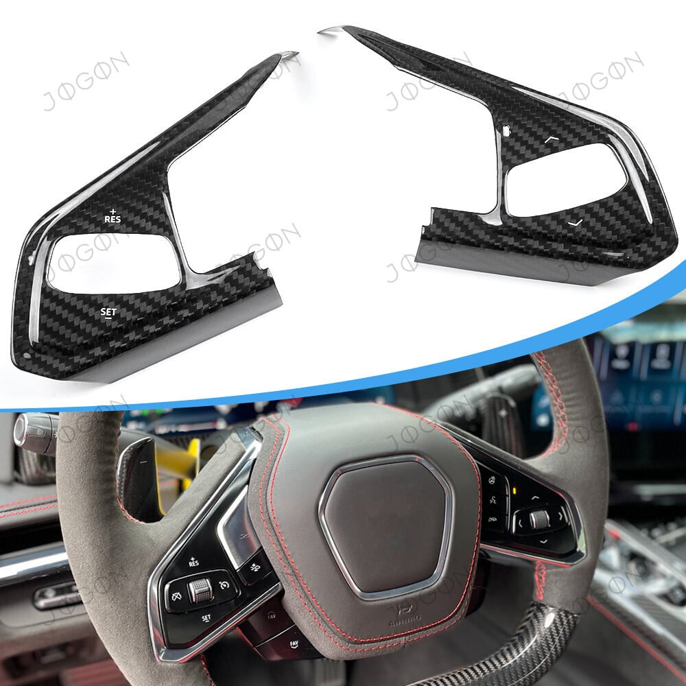 Steering Wheel Cover Trim Dry Carbon Fiber for Corvette C8 D1WT019G