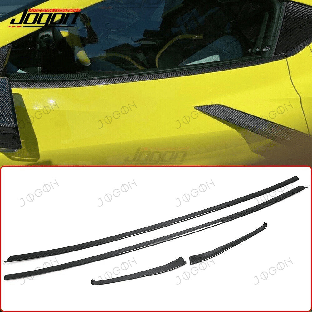 Side Window Sill Molding Strip Trim Dry Carbon Fiber for Corvette C8 D1WT069A
