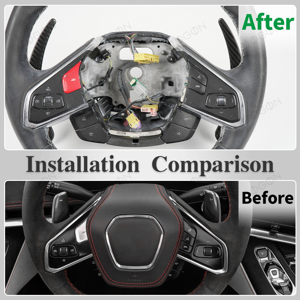 Magnetic Paddle Shifter Real Carbon Fiber for Corvette C8 JWT003