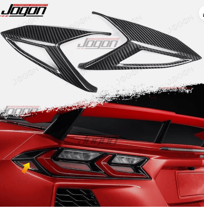 Rear Tailight Side Lamp Frame Cover Trim Dry Carbon Fiber for Corvette C8 D1WT0111A