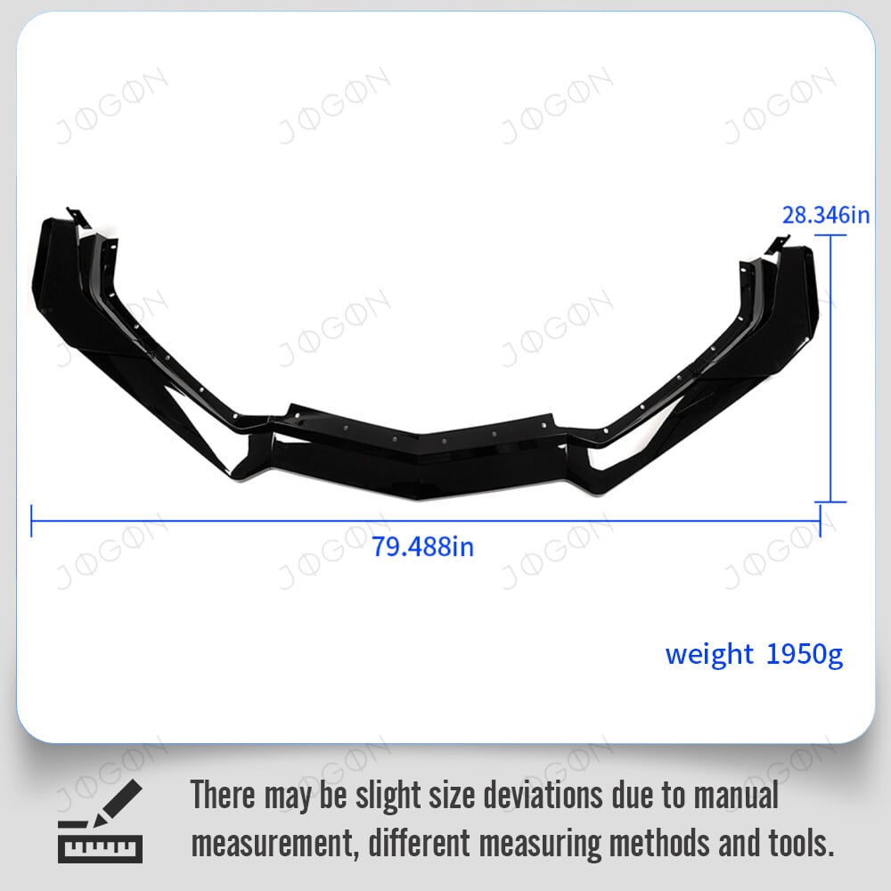 Front Bumper Lower Splitter with Canards for Corvette C8 Stingray Z51 GWT010A