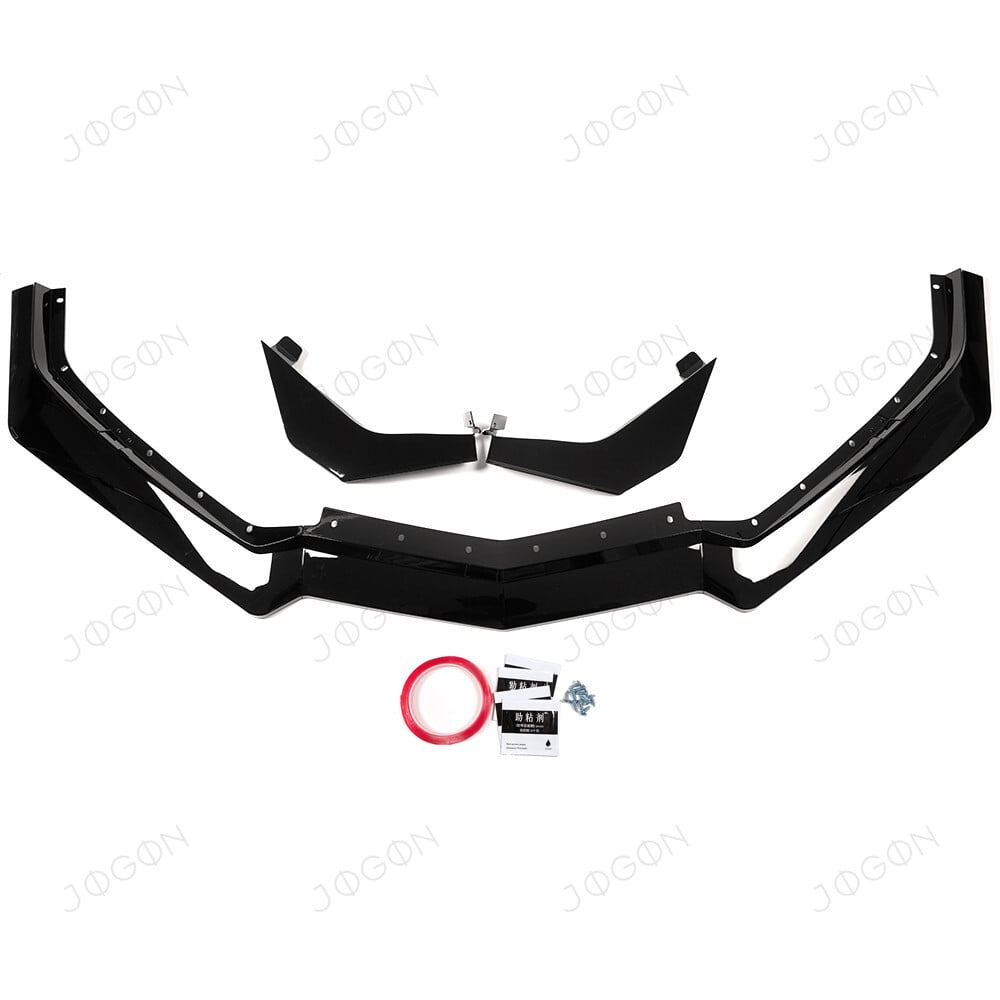 Front Bumper Lower Splitter with Canards for Corvette C8 Stingray Z51 GWT010A