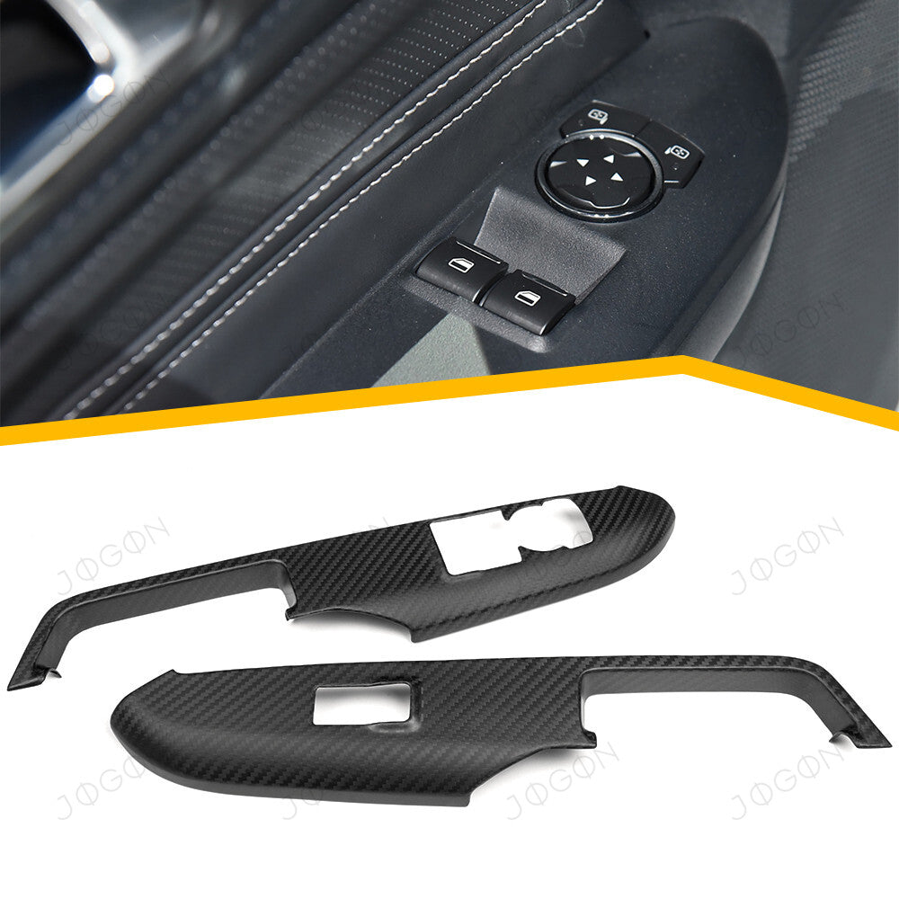 Window Lift Switch Panel Cover Dry Carbon Fiber for Mustang S650 S550 D2FT046
