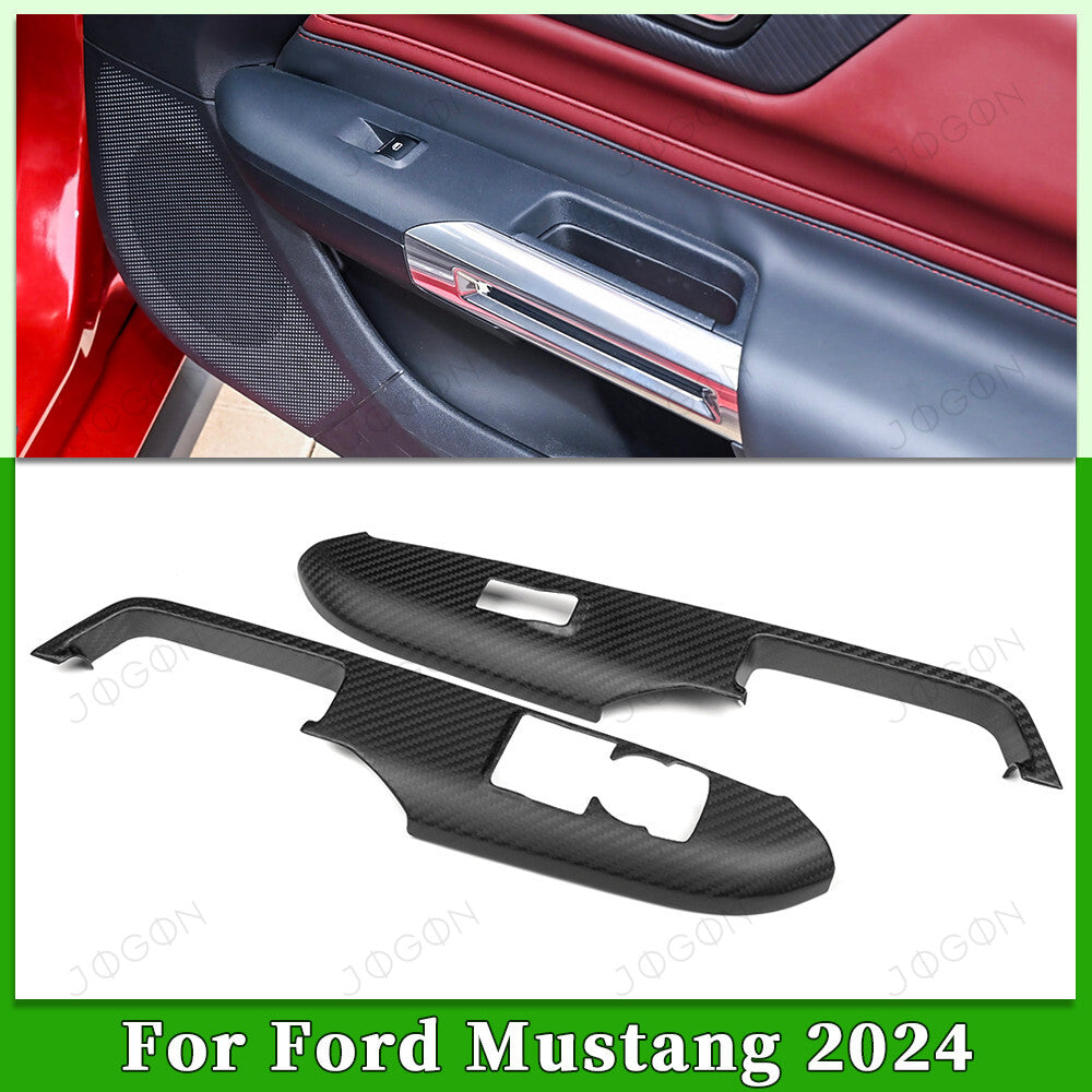 Window Lift Switch Panel Cover Dry Carbon Fiber for Mustang S650 S550 D2FT046