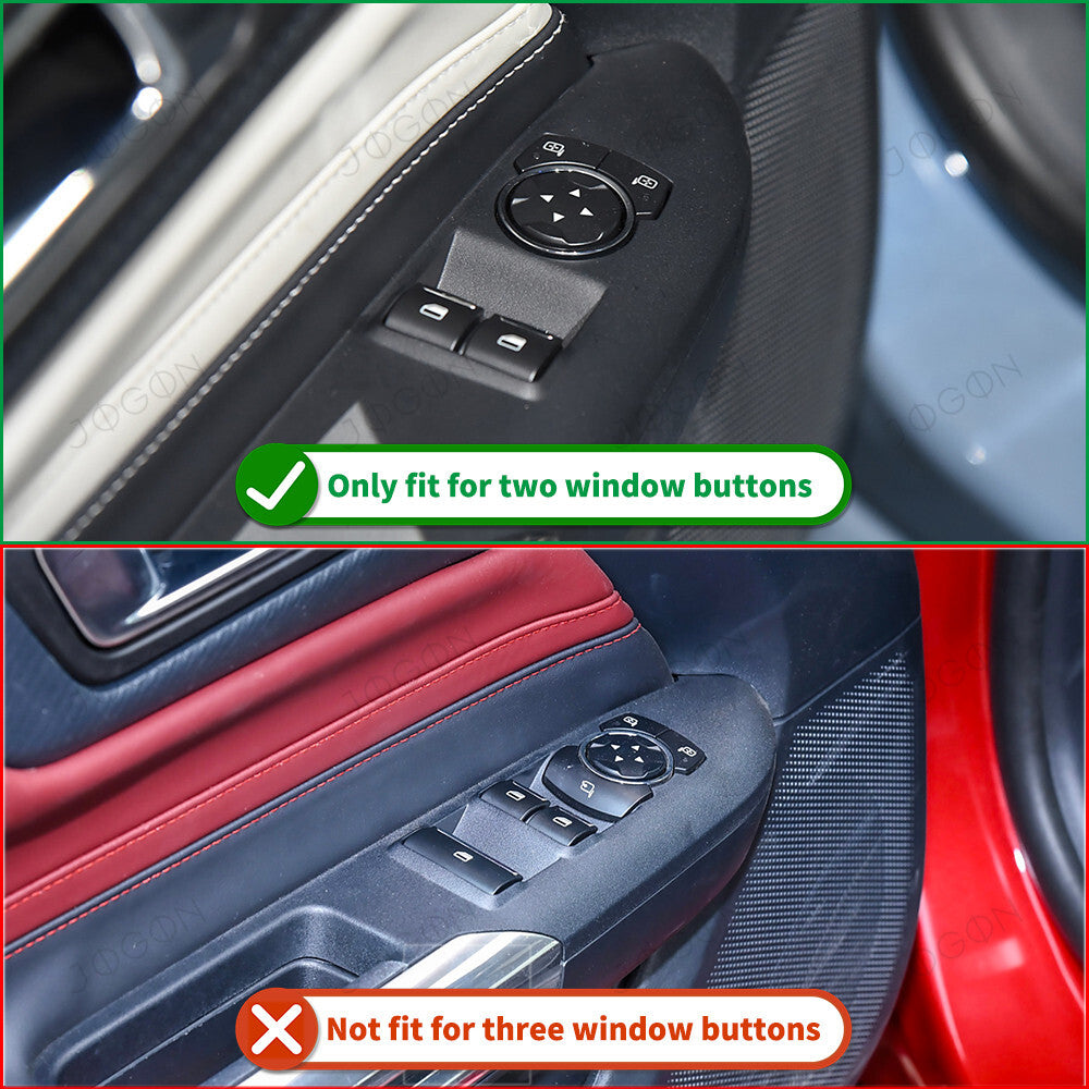 Window Lift Switch Panel Cover Dry Carbon Fiber for Mustang S650 S550 D2FT046