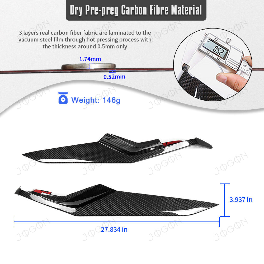 Front Bumper Grille Inserts Trim Dry Carbon Fiber for Corvette C8 Z06 D1WT0116A