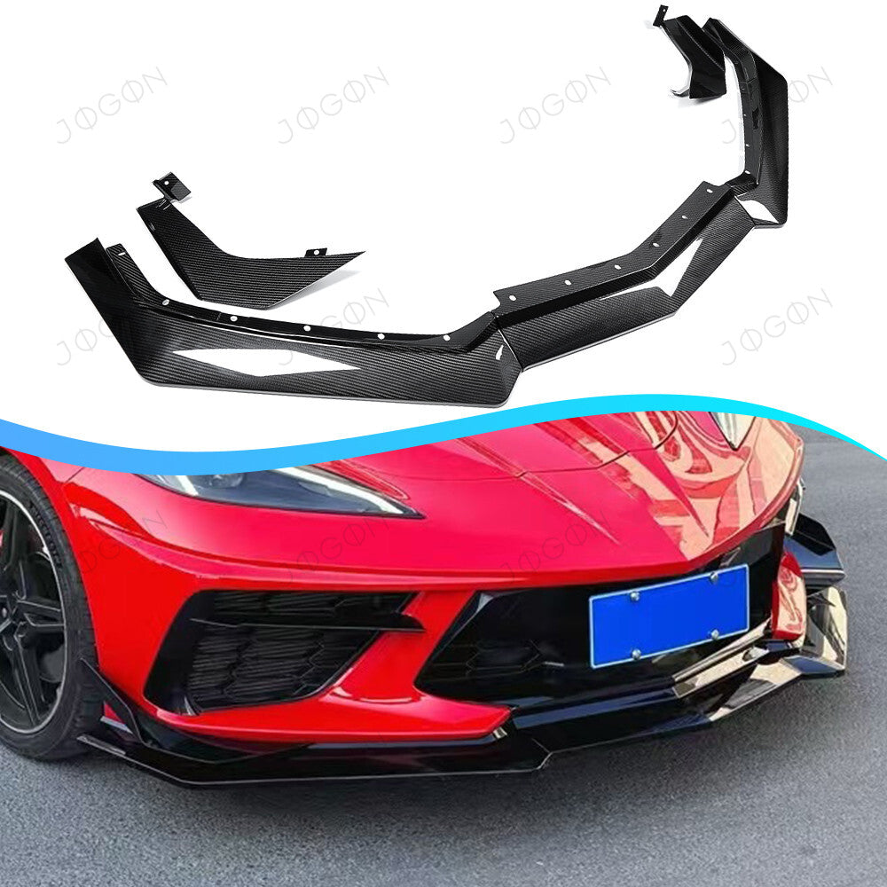 Front Splitters Bumper Lip Dry Carbon Fiber for Corvette C8 D1WT0112A