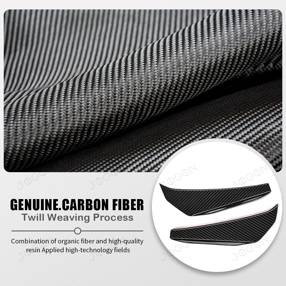 Front Side Canard Kit Splitter Fins Trim Dry Carbon Fiber for Corvette C8 Z06 D1WT0119A