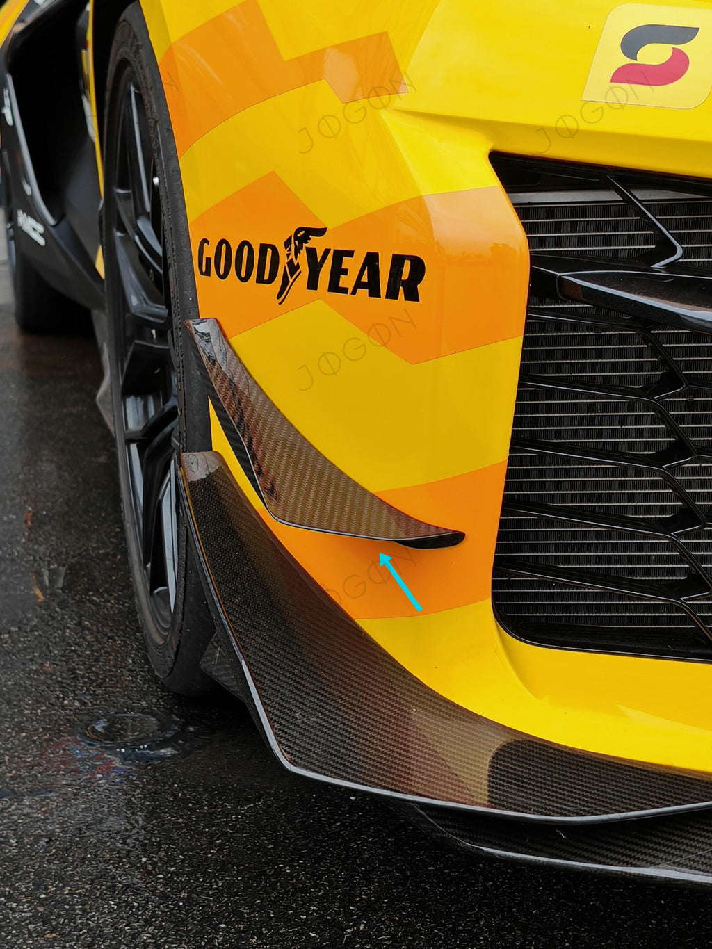 Front Side Canard Kit Splitter Fins Trim Dry Carbon Fiber for Corvette C8 Z06 D1WT0119A