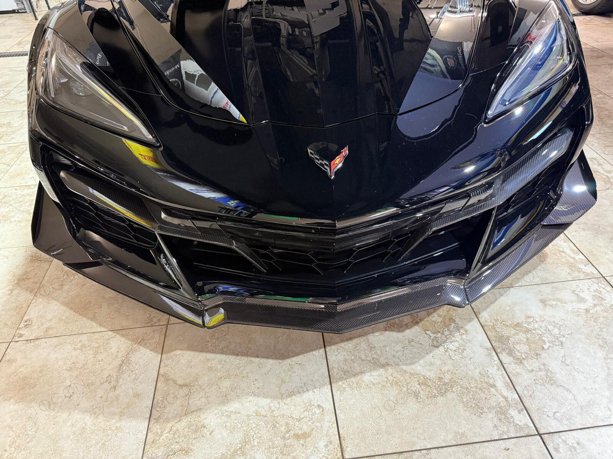 Front Bumper Grille Inserts Trim Dry Carbon Fiber for Corvette C8 Z06 D1WT0116A