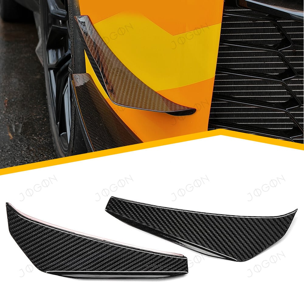 Front Side Canard Kit Splitter Fins Trim Dry Carbon Fiber for Corvette C8 Z06 D1WT0119A
