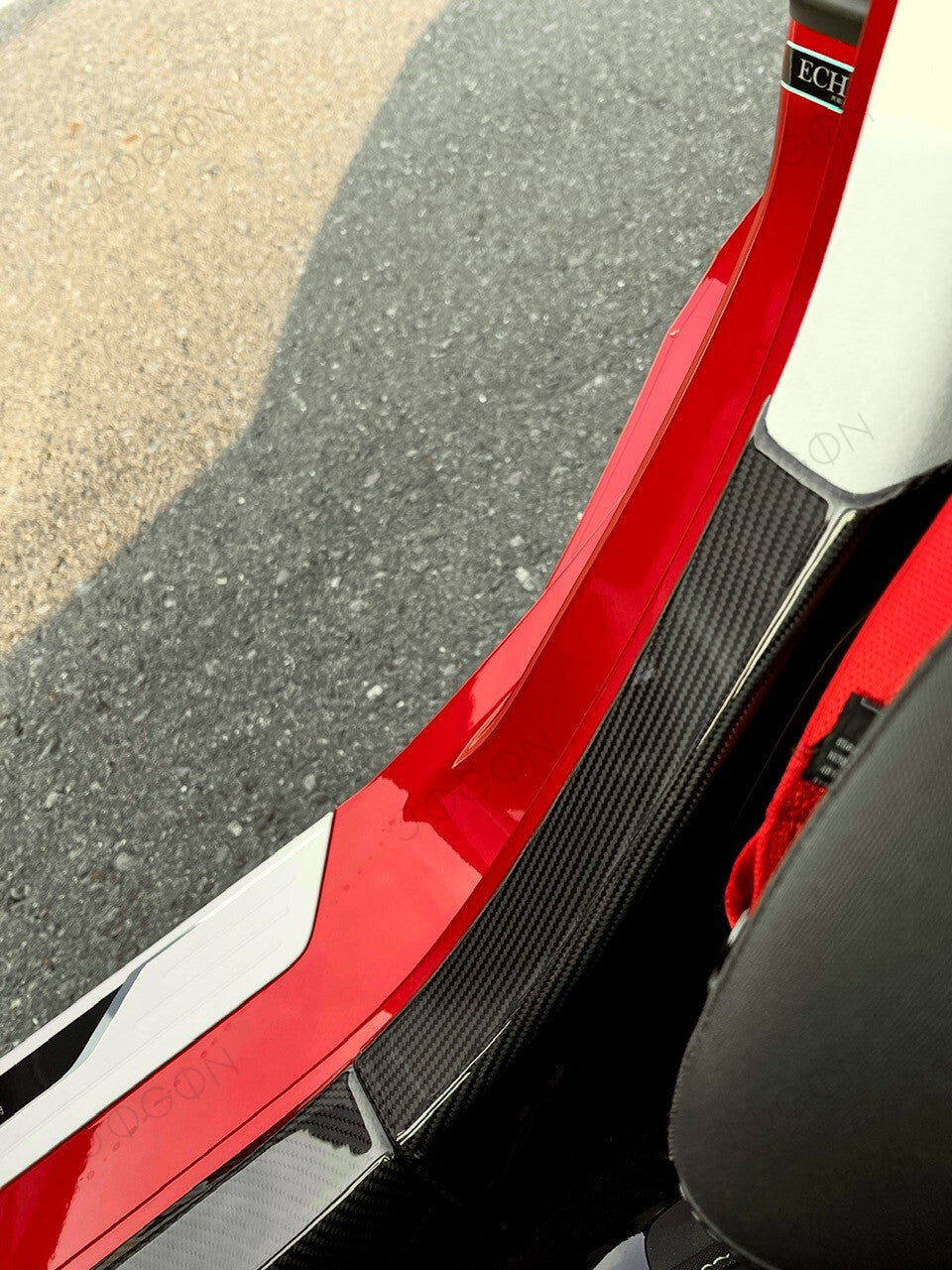Inner Rear Upper Door Sill Panel Cover Dry Carbon Fiber for Corvette C8 D1WT0105